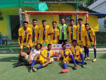 Winners of 1st State Inter College Men's Futsal Championship 2022