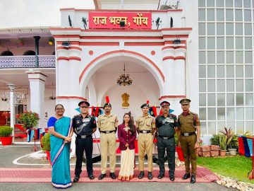 Cadet Omkar Patil, Cadet Ganpatlal Singh & Cadet varsha Upadhay felicitated at the hands of Governor of Goa at Raj Bhavan